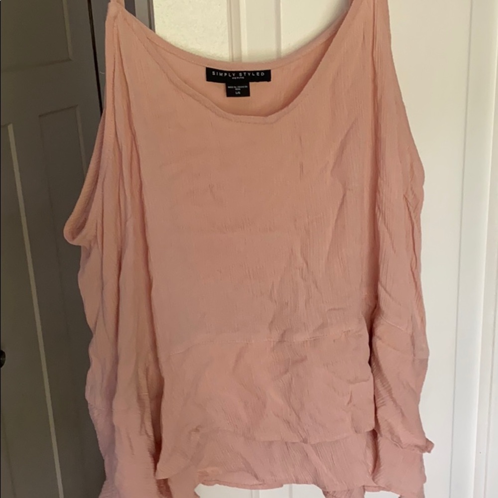 Pink loose fitting tank top